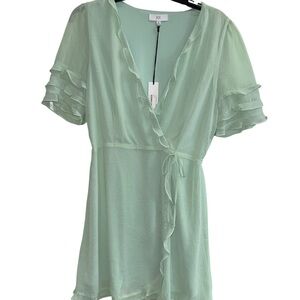 NWT NSR Mint Green Ruffle Detail Dress Size Medium